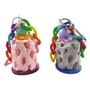 Bird Calcium Teeth Grinding Chew Treats Toy for Parrot Parakeet Cockatiel Conure Gerbil Rat Mouse Guinea Pig Chinchilla