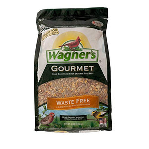 Wagner's 82056 Gourmet Waste Free Wild Bird Food, 5-Pound Bag & Lyric Delite Wild Bird Seed, No Waste Bird Food Mix with Shell-Free Nuts and Seeds, 5 lb. Bag