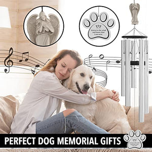 Angel Pet Memorial Wind Chime for Dogs - 34" Dog Memorial Gift for Loss of Dog Sympathy Gift, Pet Loss Gifts, Dog Remembrance Gift, Pet Memorial Gifts, Loss of Pet Sympathy Gift Dog Passing Away Gifts