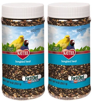 Kaytee Forti-Diet Pro Health Canary and Finch Songbird Treat, 9-oz jar (2 Pack)