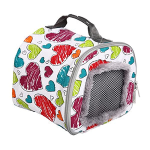 Hamster Carrier Bag, Pet Carrier Bags for Hamster, Rat, Hedgehog, Rabbit, Sugar Glider, Chinchilla, Guinea Pig, Squirrel and Other Small Pets, Breathable Outdoor Portable Travel Carrier Bag