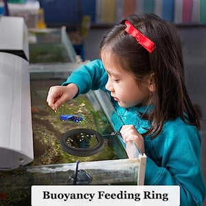 SunGrow 2 Betta Feeding Ring, Prevent Water Turbulence from Washing Food into Filter, Practical Round Floating Food, Suitable for Guppy, Goldfish and Other Small Fish