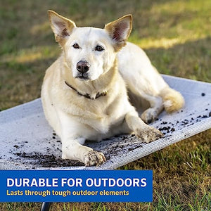 COOLAROO The Original Cooling Elevated Dog Bed, Indoor and Outdoor, Medium, Grey