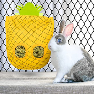 Rabbit Hay Feeder Bag, Guinea Pig Hay Feeder Storage,Hanging Feeding Hay for Small Animals 1600D Oxford Cloth Fabric