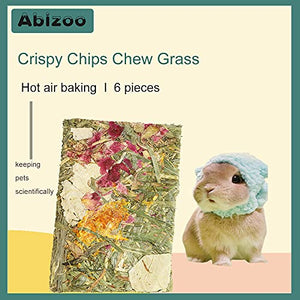 Abizoo Rabbit Treat,Natural Molar Timothy Hay Herbal Floral Scent Snack Chew Toys Gift for Bunny Chinchillas Hamster Gerbils,12 Pcs Small Animals Cage Accessories Guinea Pig Treats