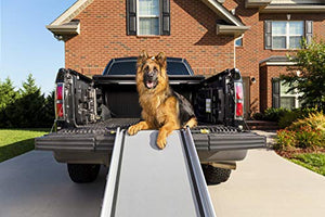 PetSafe Happy Ride Extra Long Telescoping Dog Ramp for Cars, Trucks, SUVs & Minivans - Extends 47 to 87 Inches - Portable Pet Ramp for Large Dogs - Aluminum Frame Weighs 18 lb, Supports up to 300 lb