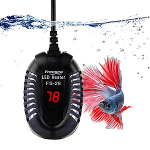 FREESEA Aquarium Fish Tank Heater: 50W Small Submersible Turtle Heater with Adjustable Temperature External Controller for Betta | Saltwater | Freshwater | 1-10 Gallon