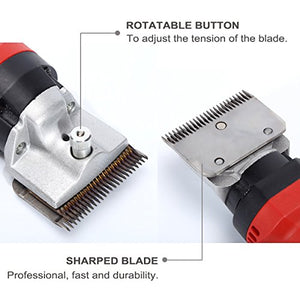 TAKEKIT Horse Clippers Professional Electric Animal Grooming Kit for Horse Equine Goat Pony Cattle and Large Thick Coat Animals, 6 Speeds Large Heavy Duty Farm Livestock Haircut Trimmer, 380W