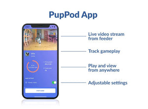 PupPod Gaming, Training, and Enrichment System for Dogs - Positive Reinforcement Puzzle Toy, Video Feeder, and Mobile App