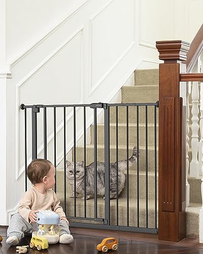  Summer Infant Extra Tall & Wide Safety Pet and Baby Gate,  29.5-53 Wide, 38 Tall, Pressure or Hardware Mounted, Install on Wall or  Banister in Doorway or Stairway, Auto Close Walk-Thru