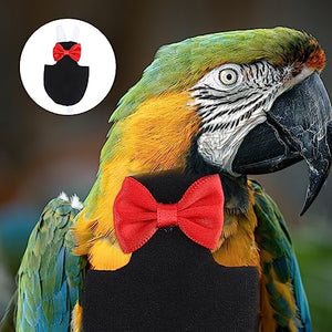 POPETPOP Bird Diaper Parrot Flight Suit - Bird Clothes Creative Bird Pilot Clothing with Waterproof Liner Pet Bird Macaw Cockatiel Clothes Halloween-Black