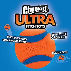 Chuckit! Ultra Ball Dog Toy, Medium (2.5 Inch Diameter) Pack of 2, for breeds 20-60 lbs