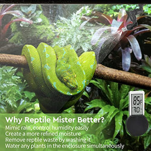 Moistenland Reptile Humidifier, Reptile Mister for Reptile Terrariums, Reptile Misting System with Adjustable Spray Nozzles(LCD Version)