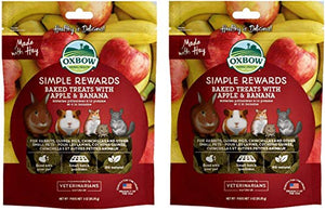 Oxbow Simple Rewards Baked Treats with Apple and Banana Flavor, 3 oz (2 Pack / 6 oz total)