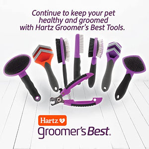 Hartz Groomer's Best Deshedding Slicker Dog Brush, Black/Violet