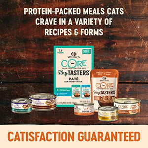 Wellness CORE Grain-Free Signature Selects Wet Cat Food, Natural Protein-Rich Recipe, Made with Real Flaked Skipjack Tuna & Wild Salmon, 2.8oz Cans (Pack of 12)