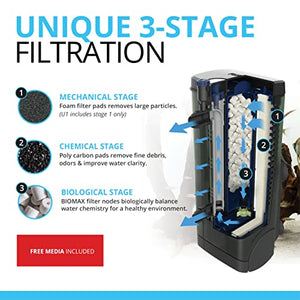 Fluval U3 Underwater Filter – Designed for Freshwater and Saltwater Aquariums, Also Ideal for Terrariums and Turtle Tanks