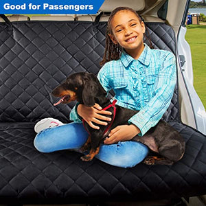 VIEWPETS Bench Car Seat Cover - Waterproof, Heavy-Duty and Nonslip Pet Car Seat Protector for Dogs with Universal Size Fits for Trucks & SUVs(Black)