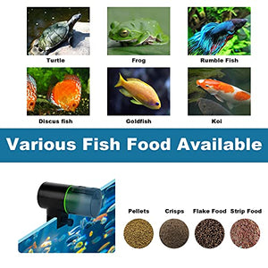 FREESEA Aquarium Automatic Fish Feeder: Vacation Timer Feeder for Fish Tank Electric Adjustable Auto Fish Food Dispenser 0.05 Gal & Two Fixed Methods