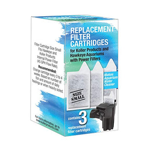 Koller Products Replacement Filter Cartridges - Small,White , 4 Piece Set