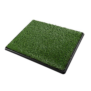 Artificial Grass Puppy Pee Pad for Dogs and Small Pets - 20x25 Reusable 3-Layer Training Potty Pad with Tray - Dog Housebreaking Supplies by PETMAKER