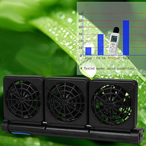 Aquarium Chiller, Fish Tank Cooling Fan System for Salt Fresh Water, 2 Variable Speed, Wide Angle Adjustable (2-Fan)