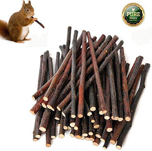 500g Organic Apple Sticks for Rabbits Wood Tree Branches Pet Snacks Chew Toys Branch for Guinea Pigs Chinchilla Squirrel Bunny Hamster Small Animals Teeth Grinding