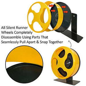 Silent Runner Wheel - 9" Regular - Exercise Wheel (Yellow)