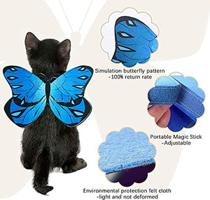 Cat Butterfly Costume Halloween Wings for Small Dogs and Cats, Puppy Cat Apparel Clothes for Halloween Party Decoration