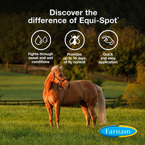 Farnam Equi-Spot, Horse Fly Control, Long-lasting Protection, 6 Applications, 12-Week Supply for One Horse