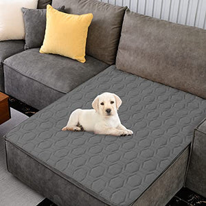 Tcksstex Waterproof & Non-Slip Dog Bed Cover and Pet Blanket Sofa Pet Bed Mat ，car Incontinence Mattress Protectors Furniture Couch Cover for Most Cats Dogs,Pets<52x82-Dark Grey>