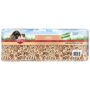 Kaytee Small Animal Hardwood Aspen Bedding For Pet Guinea Pigs, Rabbits, Hamsters, Gerbils, and Chinchillas, 54.2 Liter,Brown