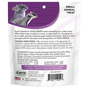 Yogu Drops - All Natural Healthy Yogurt Treat - for Sugar Gliders, Prairie Dogs, Monkeys, Squirrels, Guinea Pigs, Rabbits, Chinchillas, Rats, Marmosets, Degus & Other Small Pets (5.5 oz.)