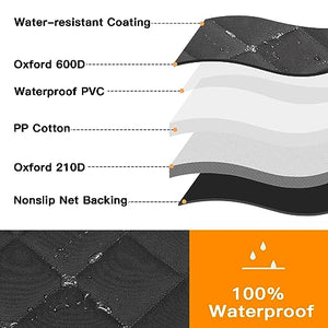 Kytely Dog Car Seat Cover, Waterproof Dog Car Hammock with Mesh Window, Anti-Scratch Nonslip Car Dog Cover Back Seat, Durable Pet Dog Seat Cover for Cars Trucks and SUVs