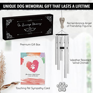 Angel Pet Memorial Wind Chime for Dogs - 34" Dog Memorial Gift for Loss of Dog Sympathy Gift, Pet Loss Gifts, Dog Remembrance Gift, Pet Memorial Gifts, Loss of Pet Sympathy Gift Dog Passing Away Gifts