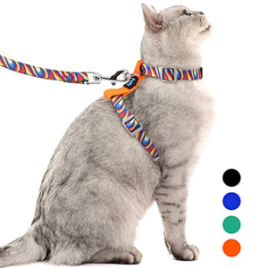 Supet Cat Harness and Leash Escape Proof for Small Large Cats, Adjustable Cat Collars Harnesses & Leashes for Walking, Lightweight Kitten Harness