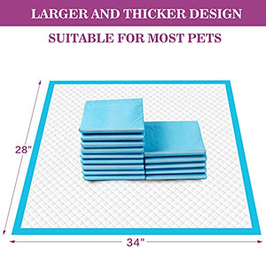 IMMCUTE Dog Pee Pads Extra Large 28"x34", X-Large Training Puppy Pee Pads Super Absorbent & Leak-Proof, XL Disposable Pet Piddle Pad and Potty Pads for Dogs, Puppies, Doggie (XLarge:28"*34"-40 Ct)