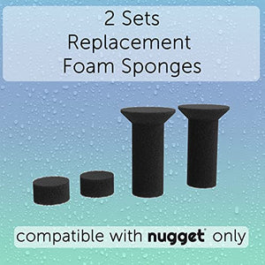 Nugget Premium Fountain Replacement Foam/Sponge Mufflers - 2 Sets (Compatible with Nugget Premium Only)