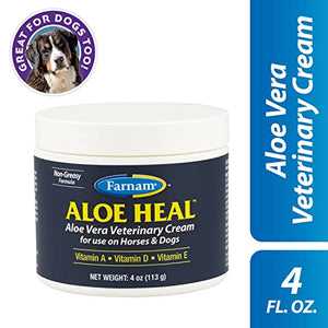 Farnam Aloe Heal Aloe Vera Veterinary Cream for use on Horses and Dogs 4 Ounces