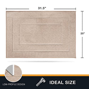 PURRUGS Dirt Trapper Door mat 20" x 31.5", Non-Slip/Skid Machine Washable Entryway Rug, Dog Door Mat, Super Absorbent Welcome mat for Muddy Wet Shoes and Paws, Beige