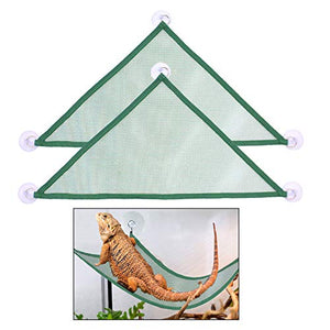 ADOGGYGO Bearded Dragon Lizard Hammock Reptile Hammock Lounger Ladder Bearded Dragon Hammock Accessories for Bearded Dragons Geckos Lizards Reptile (Green)