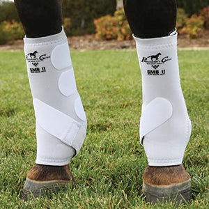 Professionals Choice Equine Smbii Leg Boot, Pair (Medium, White)