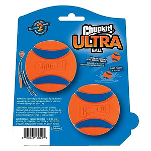 Chuckit! Ultra Ball Dog Toy, Medium (2.5 Inch Diameter) Pack of 2, for breeds 20-60 lbs