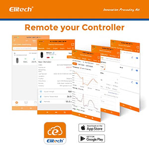 Elitech Temperature and Humidity Controller STC-1000WiFi Pro TH T&H Cooling Heating Switch On-Off Thermostat for Heat Pad Reptile Aquarium Homebrew Freezer -40~230°F Pre-Wired Outlets 110V 1100W 10A