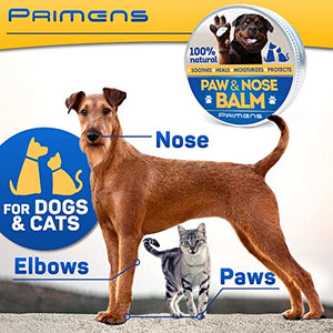 0,5 Oz Natural Dog Paw Balm, Dog Paw Protection for Hot Pavement, Dog Paw Wax for Dry Paws & Nose, Canine Paw Moisturizer for Cracked Paws, Cream Butter for Cat, Dogs Paw Protectors, Paw Pad Lotion