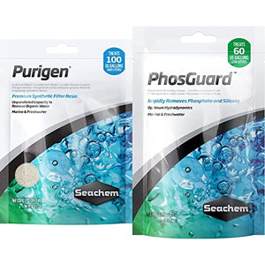 Seachem Purigen Organic Filtration Resin - Fresh and Saltwater 100 ml & PhosGuard, 100 mL Bagged - 67101850