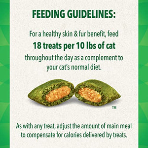 FELINE GREENIES SMARTBITES Skin & Fur Crunchy and Soft Natural Cat Treats, Salmon Flavor, 4.6 oz. Pack