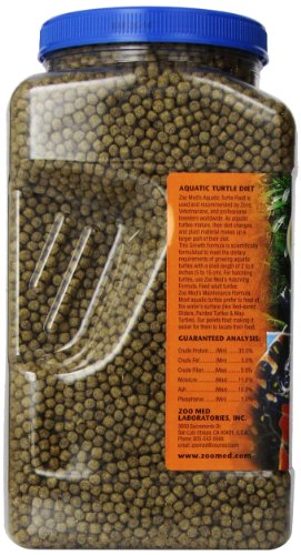 Croci Zoo Med Natural Aquatic Turtle Food, Growth Formula, 54-Ounce, 3.4 Pound, Black(Pack of 1)