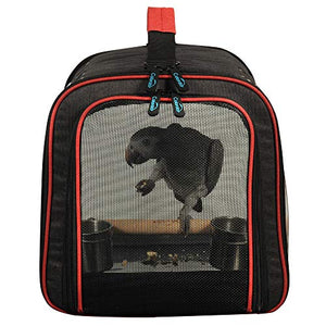 Colorday Lightweight Bird Carrier, Bird Travel Cage (Large 19 x 12 x 13, Black)