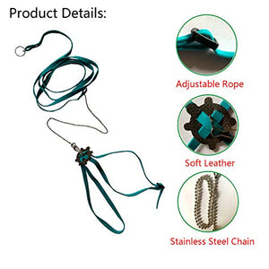 Vehomy Turtle Leash Lizard Leash Tortoise Harness Strap Pet Collar Leash Tortoise Walking Lead Control Rope M